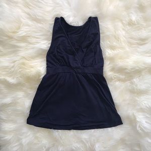 Kindred Bravely navy tank maternity nursing top XL